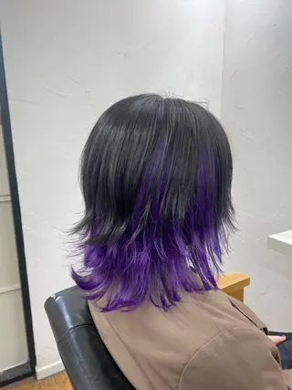 ミディアム カラー 青木 優歩のヘアスタイル