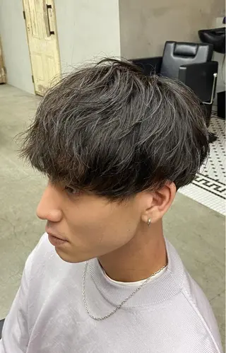ショート カラー パーマ ヘアアレンジ メンズ 🤍透明感カラー🤍 Ryujiのヘアスタイル