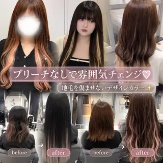 ロング カラー 🦋REISA🦋 エクステ×ハイトーンのヘアスタイル