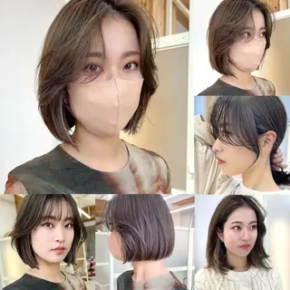 ショート カラー レイヤー専門家 ダブルカラー修のヘアスタイル