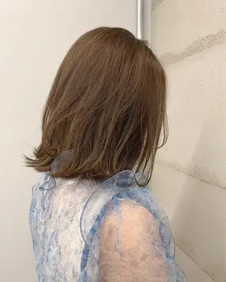 ミディアム カラー 透明感カラー✂︎ /縮毛矯正/YUKAのヘアスタイル