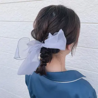 ミディアム カラー ヘアアレンジ 小原 慧美のヘアスタイル