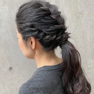 ロング カラー ヘアアレンジ 澤村 志織のヘアスタイル