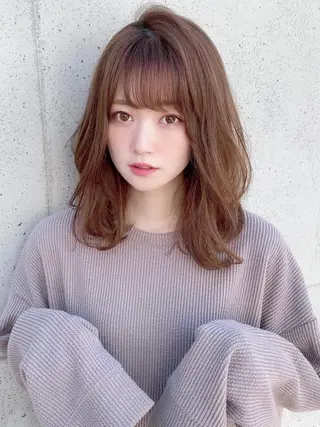 セミロング カラー 髪質改善くすみカラー 🍀/石川大輔のヘアスタイル