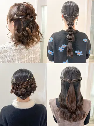 ヘアアレンジ miku🧸 ／韓国艶髪のヘアスタイル