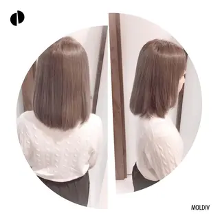 ミディアム セミロング カラー ✨縮毛矯正✨髪質改善 ナカシマ ユミのヘアスタイル