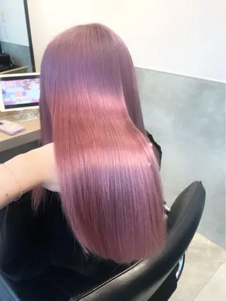 セミロング カラー ヘアアレンジ 憧れの艶ハイトーンへ 🌙サイダサキのヘアスタイル