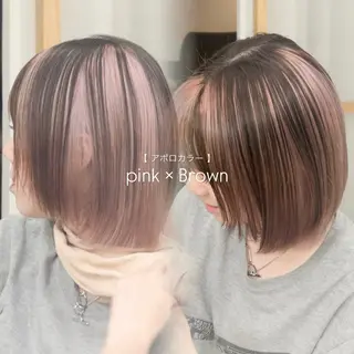 ショート カラー 透け感ベージュ🤎 韓国ヘアtakutoのヘアスタイル