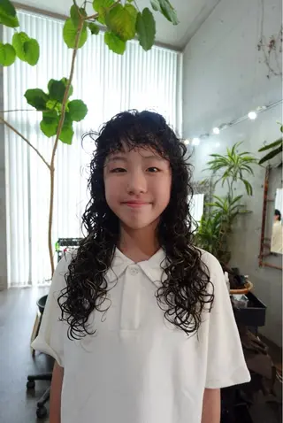 ロング パーマ キッズ 大林 エリコのヘアスタイル