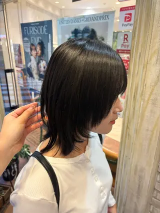 セミロング 🪐海外hair/パ ーマ/暖色/ミミ🌼のヘアスタイル