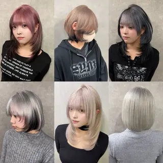 カラー がわ/ハイレイヤー /ハイトーンカラーのヘアスタイル