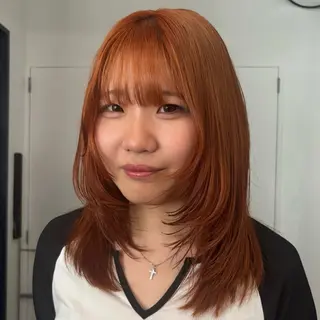 ミディアム カラー ブリーチ/デザイン 🎀Kanoのヘアスタイル