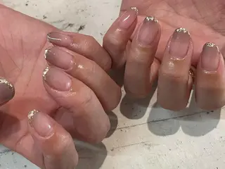 ネイル 韓国/ワンホン/長さ 出しつけ放題🎀のネイルデザイン