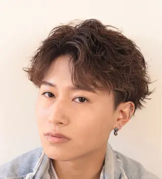 ミディアム パーマ メンズヘア特化 Soraのヘアスタイル