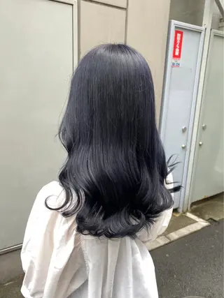セミロング ヘアアレンジ メンズ 🦋重くない暗髪🦋 Hana🦋のヘアスタイル
