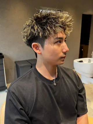 カラー パーマ メンズ メンズカットパーマ 伊藤瑠星のヘアスタイル