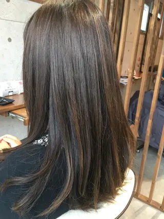 セミロング カラー 透明感カラー ボブ/ 直感カラー診断のヘアスタイル