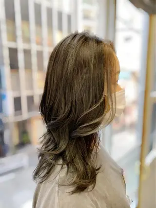 ミディアム カラー 韓国ヘア🤍髪質改善 🇰🇷AKANEのヘアスタイル