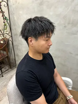 パーマ メンズ カット スパのヘアスタイル