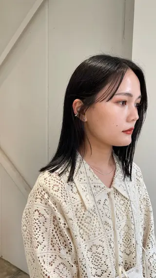 ミディアム カラー 福島kico ナカウチのヘアスタイル