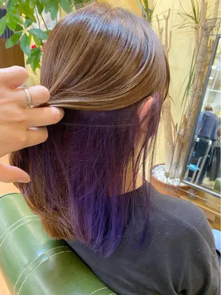セミロング カラー 石井 佑樹のヘアスタイル