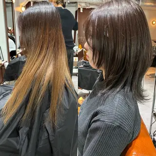 ミディアム カラー ヘアアレンジ 💟Opus // Mizuki🐕のヘアスタイル