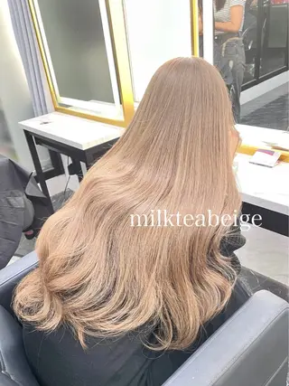 ロング カラー エクステ🩵ブリーチ 韓国ヘア🩵KAEのヘアスタイル