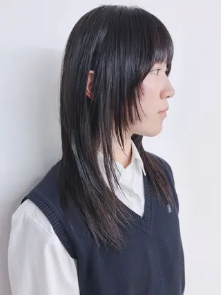 ロング ウルフ/レイヤー 🐺🌀寺門和紗のヘアスタイル