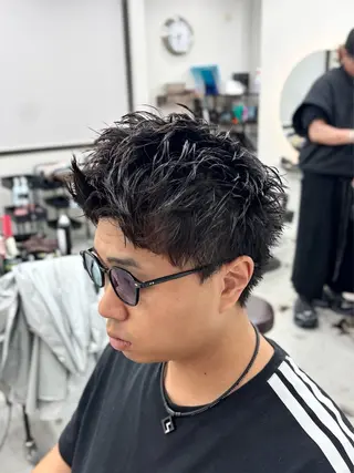 メンズ KanedaRio パーマ/フェードのヘアスタイル