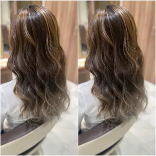 ロング カラー 全席個室 暖色カラー Zina松園優香🌸のヘアスタイル