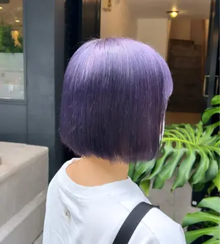 ショート カラー 🌷ラベンダーピンク 顔まわり🌷ねいろのヘアスタイル