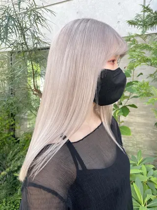 ロング カラー 顔周りカット 【オノザワリョウ】のヘアスタイル