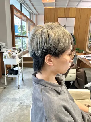ショート カラー メンズ 佐藤 悠生 メンズパーマ.カットのヘアスタイル