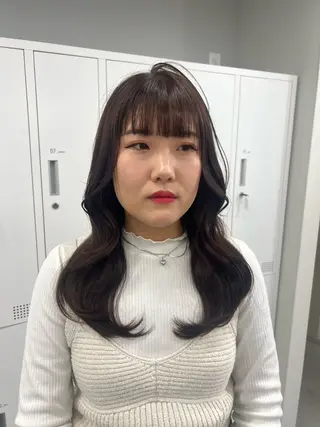 セミロング maya🇰🇷韓国 レイヤー/顔まわりのヘアスタイル