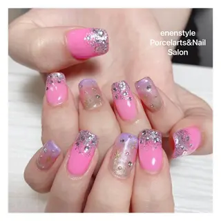 ミディアム ネイル 🐾enen style 🐾のネイルデザイン