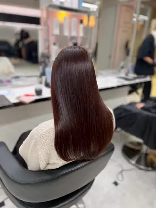 セミロング みいな🍒 暖色カラー/レイヤーのヘアスタイル