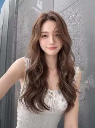 ロング カラー むら 結菜のヘアスタイル