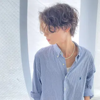 ショート カラー パーマ メンズ 新世代パーマ⚡️ の達人トモ⚡️のヘアスタイル