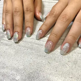 ショート カラー パーマ ヘアアレンジ メンズ キッズ ネイル マツエク・マツパ アイブロウ 今福鶴見ネイル 8(エイト)のネイルデザイン