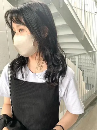 セミロング カラー 樫原裕二/似合わせ カット/透明感カラーのヘアスタイル