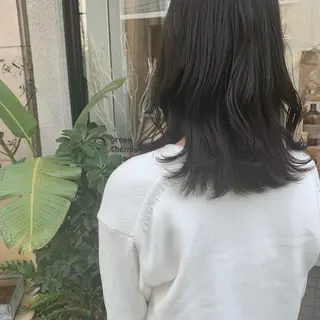 セミロング 艶髪color💎髪 質改善ストレート大吉のヘアスタイル