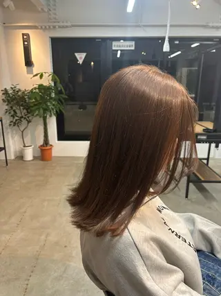 セミロング カラー 丸岡 桜のヘアスタイル
