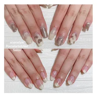 ミディアム ネイル 🐾enen style 🐾のネイルデザイン