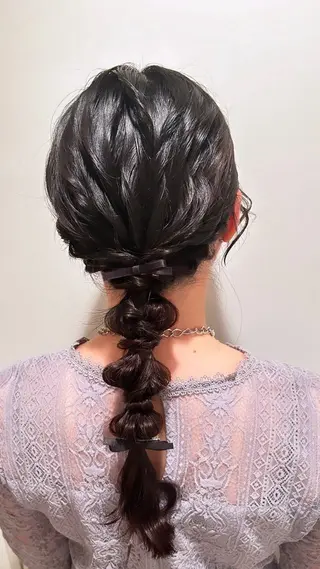 セミロング ヘアアレンジ T Ayaのヘアスタイル