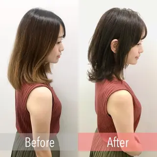 ミディアム カラー パーマ 大人可愛いショート* NoWL栗原隆成のヘアスタイル
