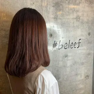 セミロング カラー 外間 智恵のヘアスタイル
