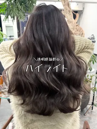 ロング カラー ハイライト/レイヤー 河原町/Manatoのヘアスタイル