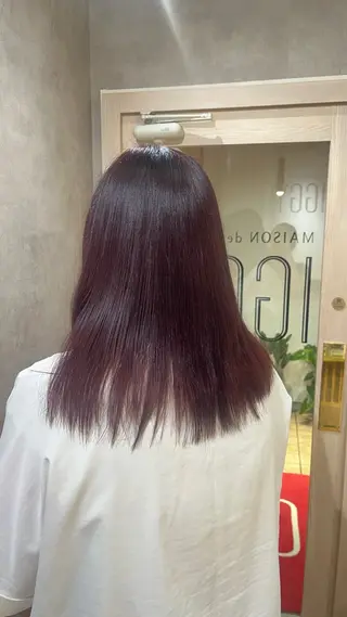 セミロング カラー 竹内 日向のヘアスタイル