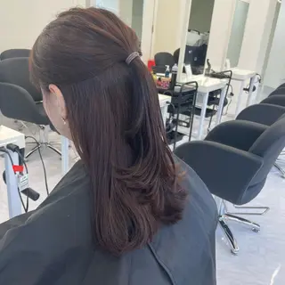 セミロング カラー ヘアアレンジ Ayano🎀似 合わせ×透明感🎀のヘアスタイル