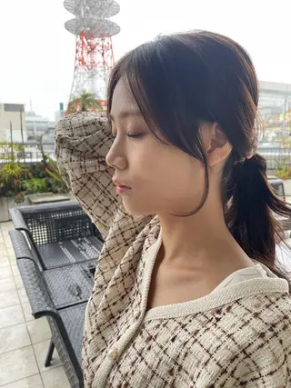 ミディアム 似合わせカット 迫留由弥のヘアスタイル
